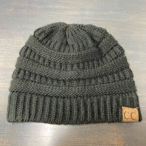 C.C® Chunky Knit Beanie – Black – Cozy Winter Hat
